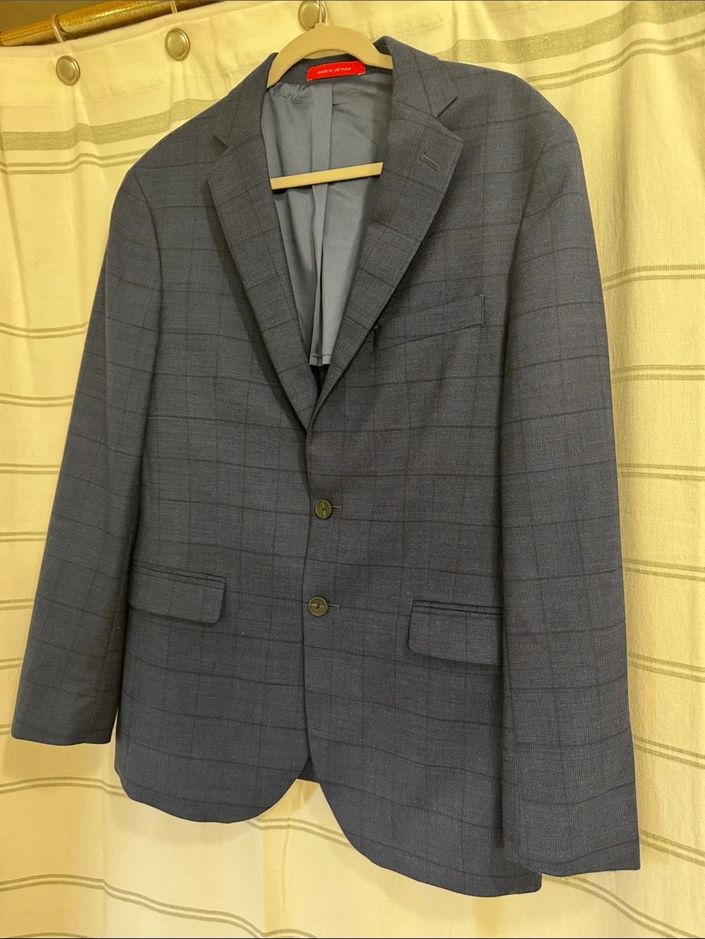 Kenneth Cole Awearness Navy Windowpane Sport Coat